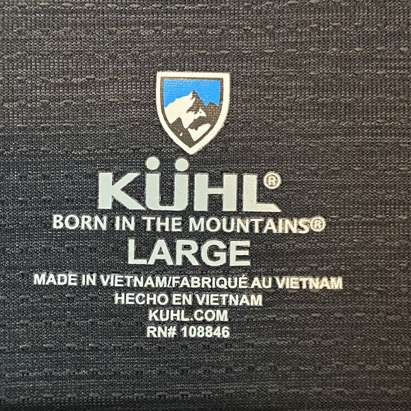 Kuhl Men's Engineered Polo Large Gray Outdoor Lightweight Moisture Wicking - Picture 4 of 7